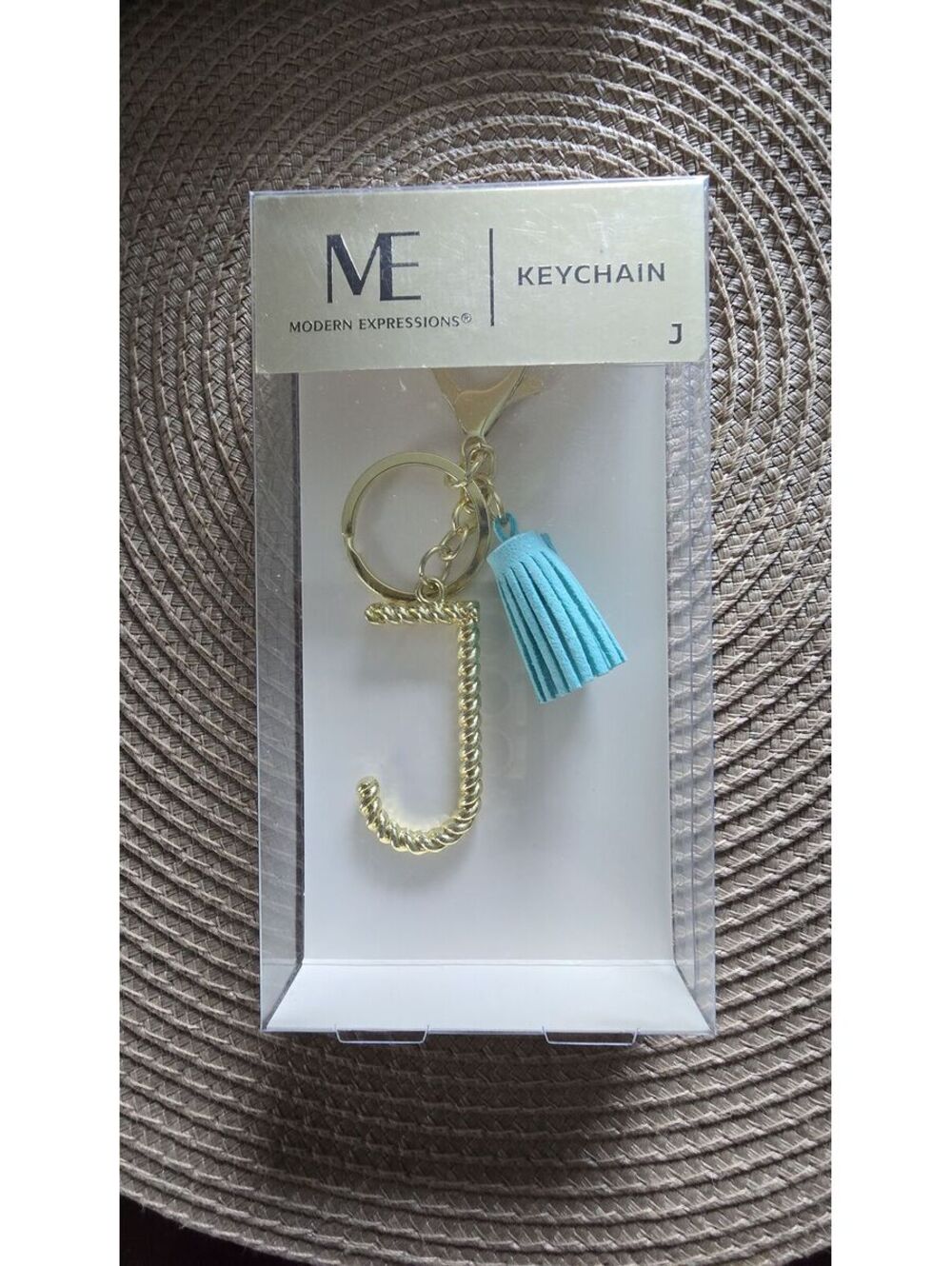 Modern Expressions Initial "J” Monogram Keychain/ Bag Charm